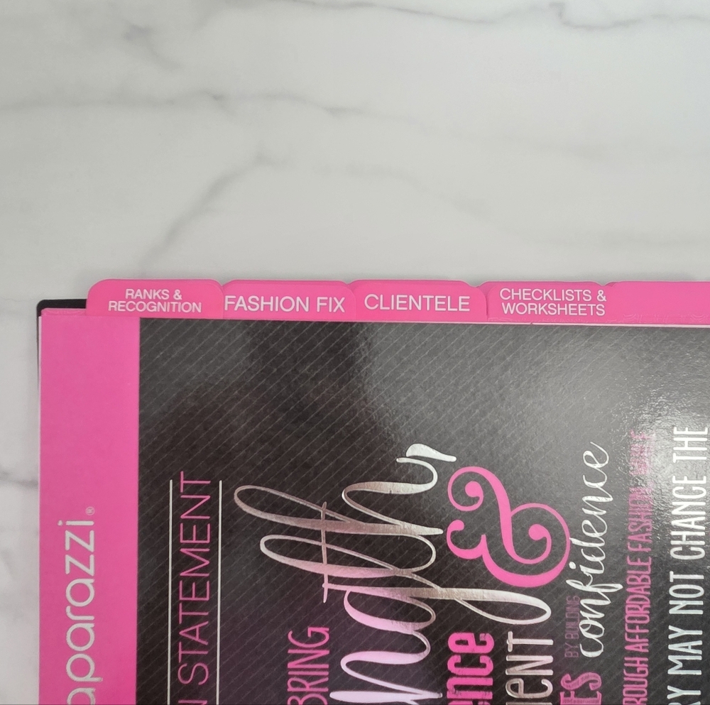Paparazzi Consultant Organizer Black and Pink Party Planner Spiral Bound - Picture 2 of 15